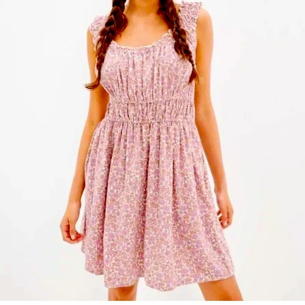 American Eagle Outfitters Purple Floral Mini Dress American Eagle Outfitters Purple Floral Mini Dress